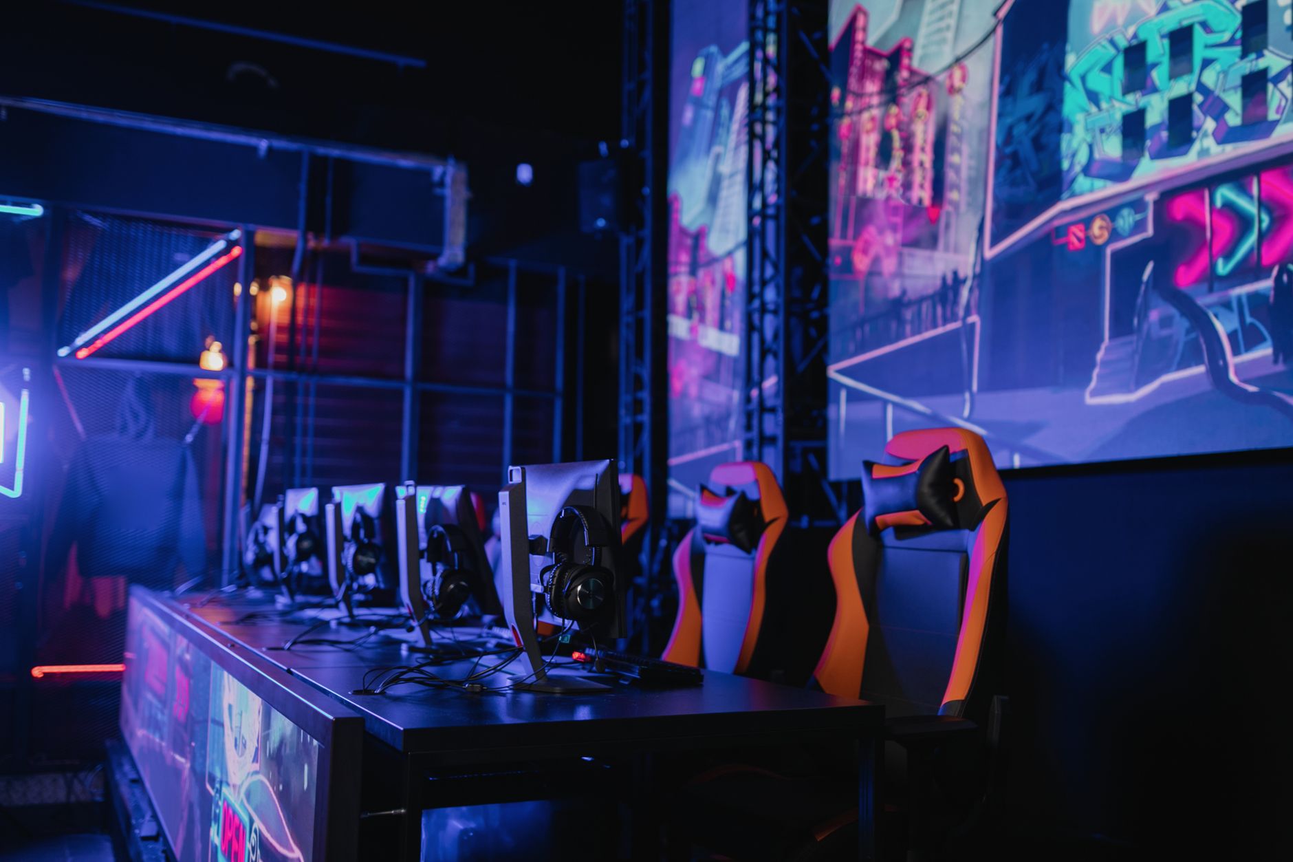 Gaming Setup and Console Screen
